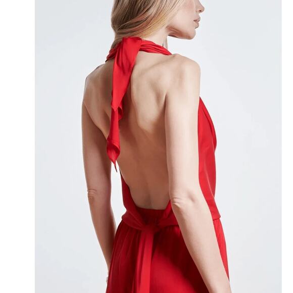 NWT FREE PEOPLE Puna Pondy Pants & Top Set by Nouvelle Silk95Five $620 XS Red - Picture 2 of 10